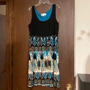 Native Print Sleeveless Dress